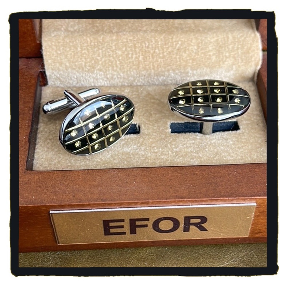💕Beautiful Mens Cufflinks in Wooden Gift Box💕